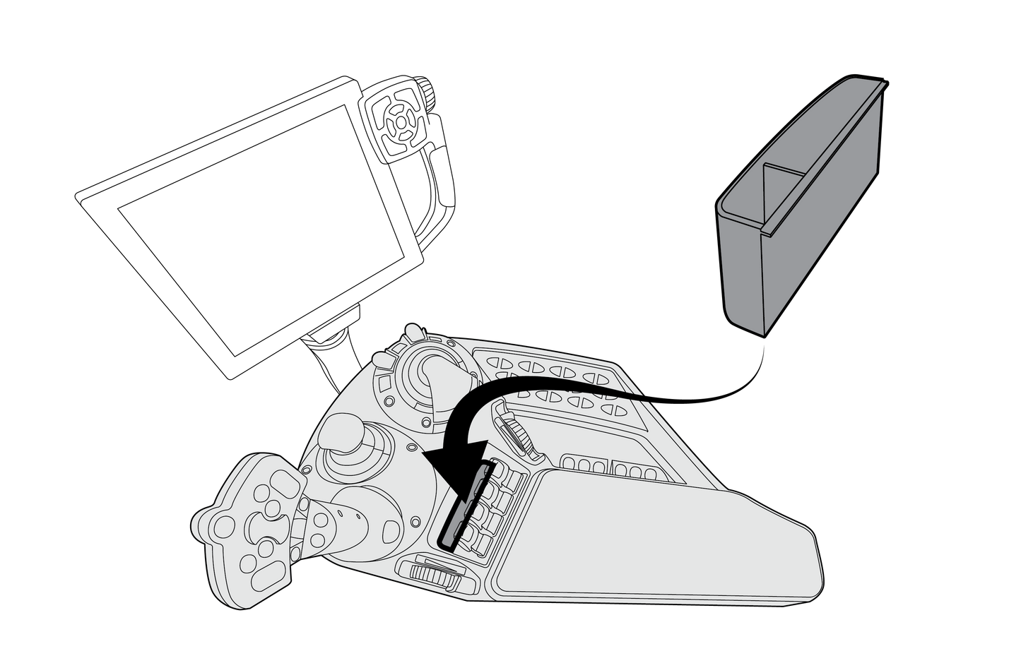 PROFI - SET; 1x Ablagefach groß & 1x Ablagefach klein Passend für Fendt 500 / 700 / 800 / 900 /1000 / SCR - S4 Power / Profi / Profi Plus